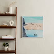 "Beachside Bliss" - Art Print in Soft Turquoise by Elle Youm - In a Room