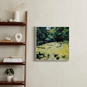 "Merge" - Art Print in Yellow Green by Kelly Johnston - In a Room