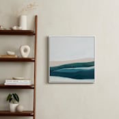 "Seascape at Dusk" - Art Print in gray blue by Caryn Owen - In a Room