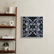 "Pansy painting - mirrored" - Art Print in Violet and turquoise by Oana Prints - In a Room