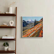 "Mount Baker in Autumn" - Art Print in Autumn Flame by Khara Ledonne - In a Room