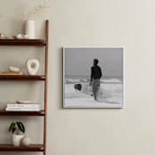 "Don't Worry, Be Happy I" - Art Print in Black and White by Annie Seaton - In a Room