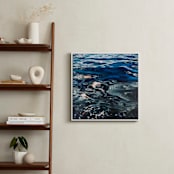 "Silver Sea" - Art Print in Ultramarine Blue by Kelly Johnston - In a Room