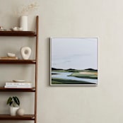 "County Road River Bank" - Art Print in Emerald green by Rebecca King - In a Room