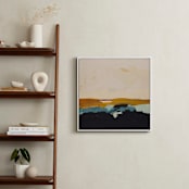 "Yellow Seascape" - Art Print in White by Caryn Owen - In a Room