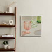 "Rainbow Glassware I" - Art Print in Peach by Jenny Westenhofer - In a Room