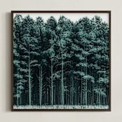 "through the trees" - Art Print in Pine by Keely Norton Owendoff - Framed