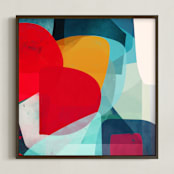 "Harmony II" - Art Print in White by Carmen Guedez - Framed