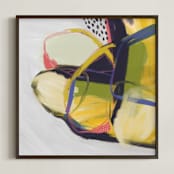 "Permutation" - Art Print in Golden Multicolor by Amy Moen - Framed