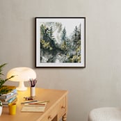 "Forest Mist" - Art Print in White by Anne Kostecki - In a Room