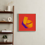 "Hook" - Art Print in Warm Red by Andrew McClintock - In a Room