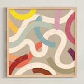 "The Dance 2" - Art Print in Sand by Paola Benenati - Framed