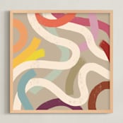 "The Dance 3" - Art Print in Sand by Paola Benenati - Framed