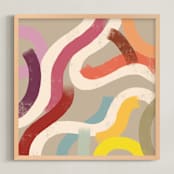 "The Dance 1" - Art Print in Sand by Paola Benenati - Framed