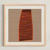 "Let's Go on a Trip II" - Art Print in Hearth Brown by Alain Castoriano - Framed