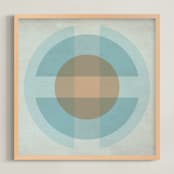 "Aperture" - Art Print in Taupe by Jennifer Morehead - Framed