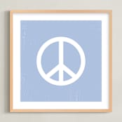 "Coast Vibes II" - Art Print in Coastal Blue by Itsy Belle Studio - Framed