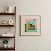 "Pixel Plush I" - Art Print in Moss Green by Creo Study - In a Room
