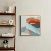 "Meanderings 10" - Art Print in Mediterranean Blue by Jenny Phillips - In a Room