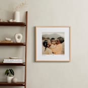"With a Heart: Square Framed Photo" - Framed Photo in Taupe by Laura Hamm - In a Room
