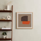 "Let's Go on a Trip I" - Art Print in Hearth Brown by Alain Castoriano - In a Room