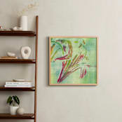 "Exotic Lily" - Art Print in Mint Green by Marta Berk - In a Room