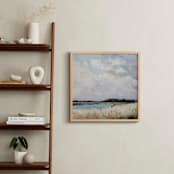 "Lakeside Reeds" - Art Print in green gray by Shina Choi - In a Room