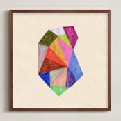 "Prism 4" - Art Print in Rainbow by Kelly Watkins - Framed