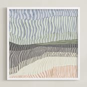 "Making a mark" - Art Print in Dusty Green by Nina Leth - Framed