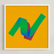 "Twist" - Art Print in Yellow Twist by Andrew McClintock - Framed
