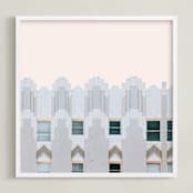 "Cali Deco" - Art Print in Soft Grey by Irene Suchocki - Framed