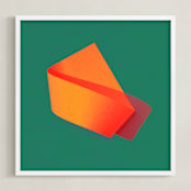 "Hoop" - Art Print in Green Hoop by Andrew McClintock - Framed