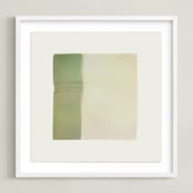 "Quatrain 1" - Art Print in Avocado by Kamala Nahas - Framed
