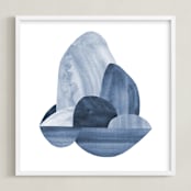 "Precipice 1" - Art Print in Deep Sea by Olivia Raufman - Framed