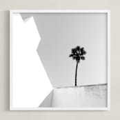 "Structured Palm" - Art Print in Black & White by Zani van Zyl - Framed