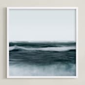 "Restless" - Art Print in Dark Teal by Irene Suchocki - Framed
