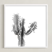 "Abode 1" - Art Print in Silver Grey by Lisa Sundin - Framed