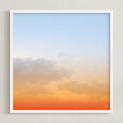"Brooklyn Sky" - Art Print in Tangerine by Nature Inspired - Framed