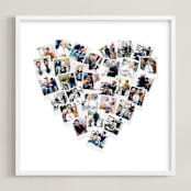 "Heart Snapshot Mix® Photo Art" - Framed Photo in White by Minted - Framed