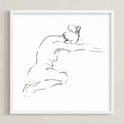"Model9" - Art Print in White by Miranda Mol - Framed