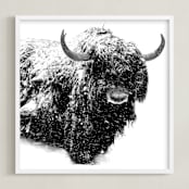 "Below Zero" - Art Print in Black and White by Leslie Le Coq - Framed