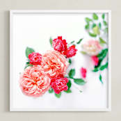 "Concert" - Art Print in Rosy Pink by Kristin Muntean - Framed