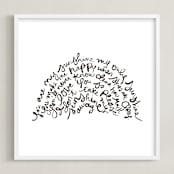 "You Are My Rising Sunshine" - Art Print in Black by Dean Street - Framed