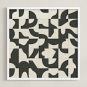 "Off The Grid 04" - Art Print in Vintage by Jennifer Morehead - Framed