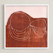"rusted dream" - Art Print in rusted red by tina johnson - Framed