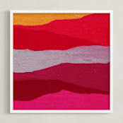 "reverse shades" - Art Print in magenta by Baumbirdy - Framed