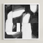 "Construct 1" - Art Print in Black and White by Ashleigh Ninos - Framed