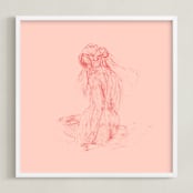 "vaporeux deux" - Art Print in blush by Ramnik Velji - Framed