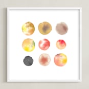 "Chorus" - Art Print in Citrine by Kelly Ventura - Framed