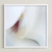 "modern magnolia" - Art Print in maroon by Sarah Luna - Framed